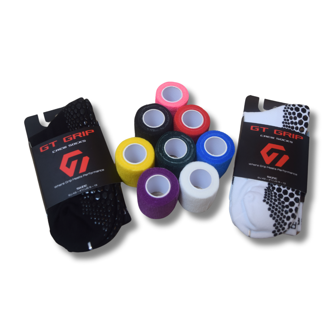 Voetbal Sokkentape met gripsokken GT GRIP Socks