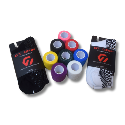 Voetbal Sokkentape met gripsokken GT GRIP Socks